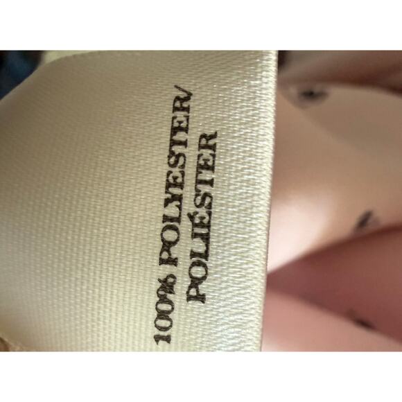 Ann Taylor Floral Tie Neck Ruffle Blouse Long Sleeve Blush Pink size medium - Picture 14 of 15